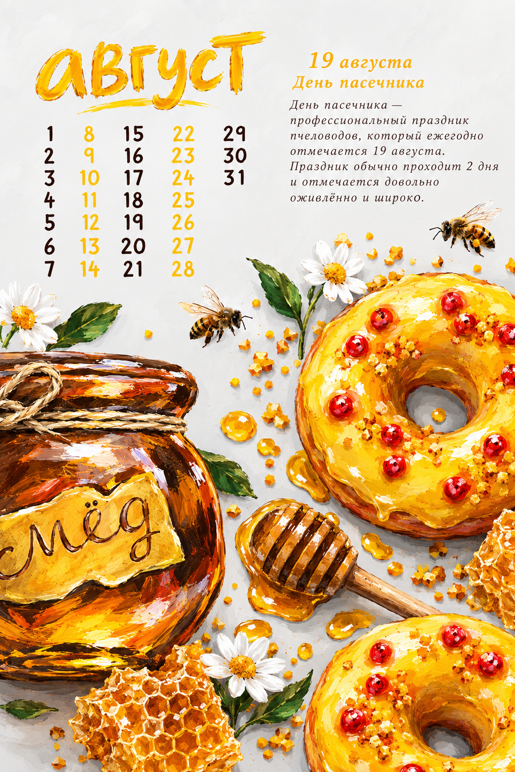 Пончики и не только… — иллюстрированный календарь — изображение 10