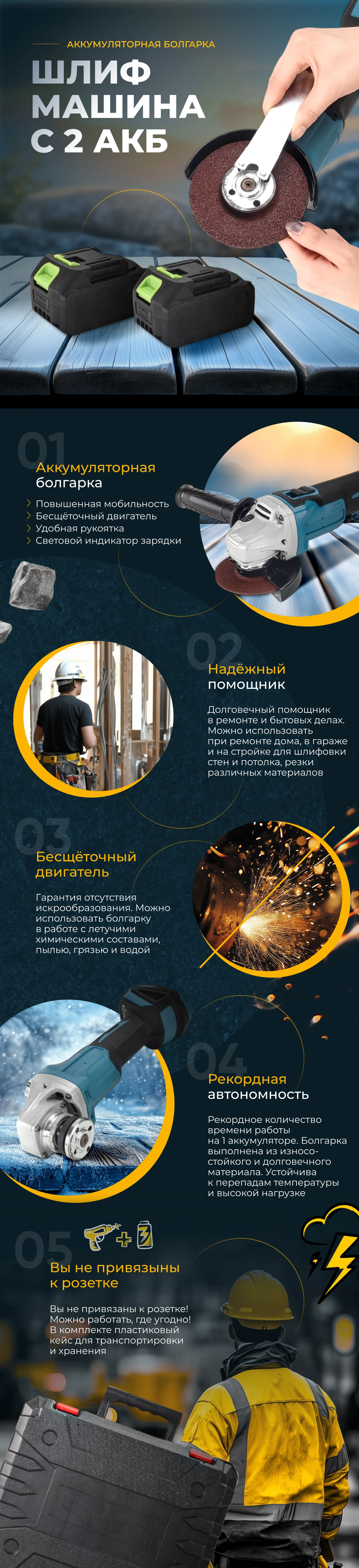 Шлифмашина — rich-контент WB — работа DOVOLD Studio