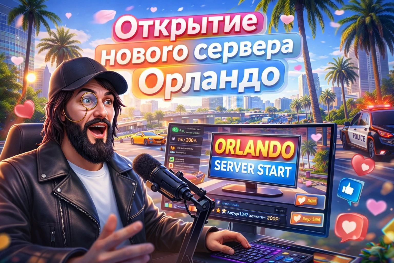 Открытие сервера Orlando
